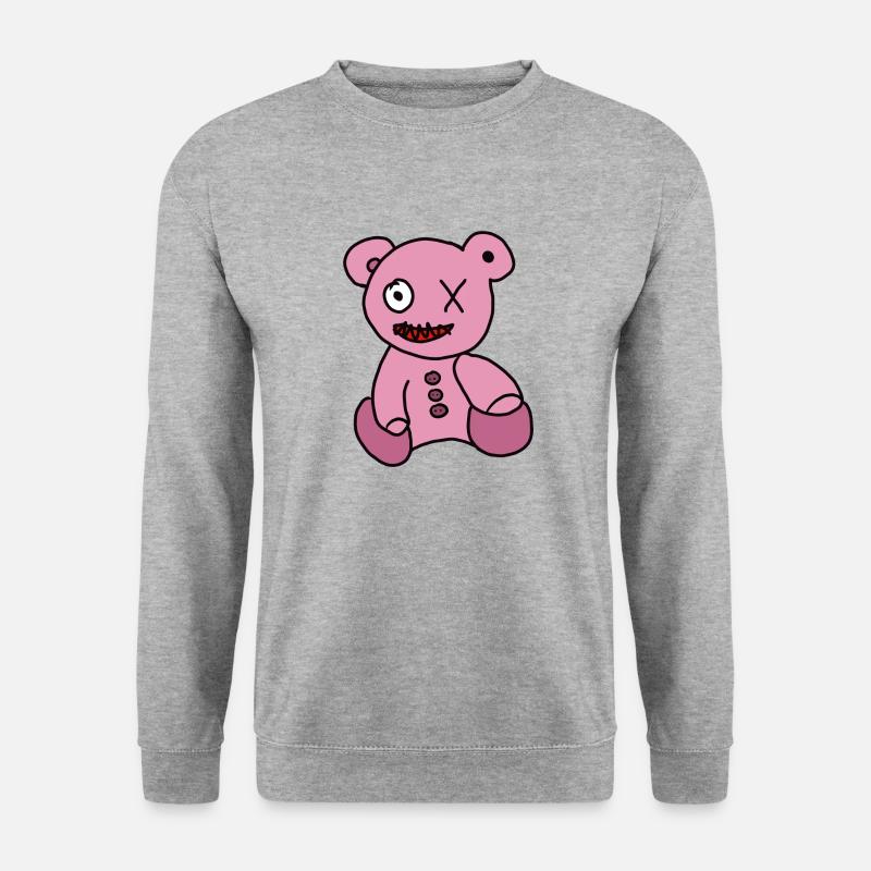 Bad Boy Teddy - Unisex Pullover - Weißgrau meliert