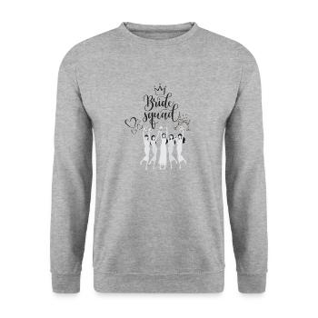Team Braut - Unisex Pullover - Weißgrau meliert - Vorne - Alina (178cm) & Michal (187cm)