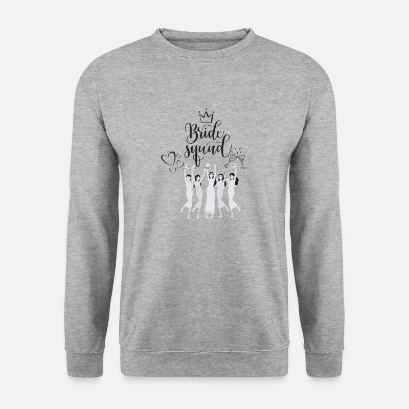 Team Braut - Unisex Pullover - Weißgrau meliert