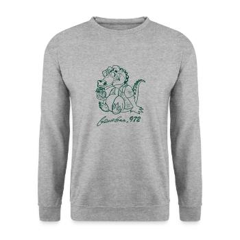 Georges Basic vert foncé - Sweat-shirt Unisexe - gris chiné - Devant - Alina (178cm) & Michal (187cm)