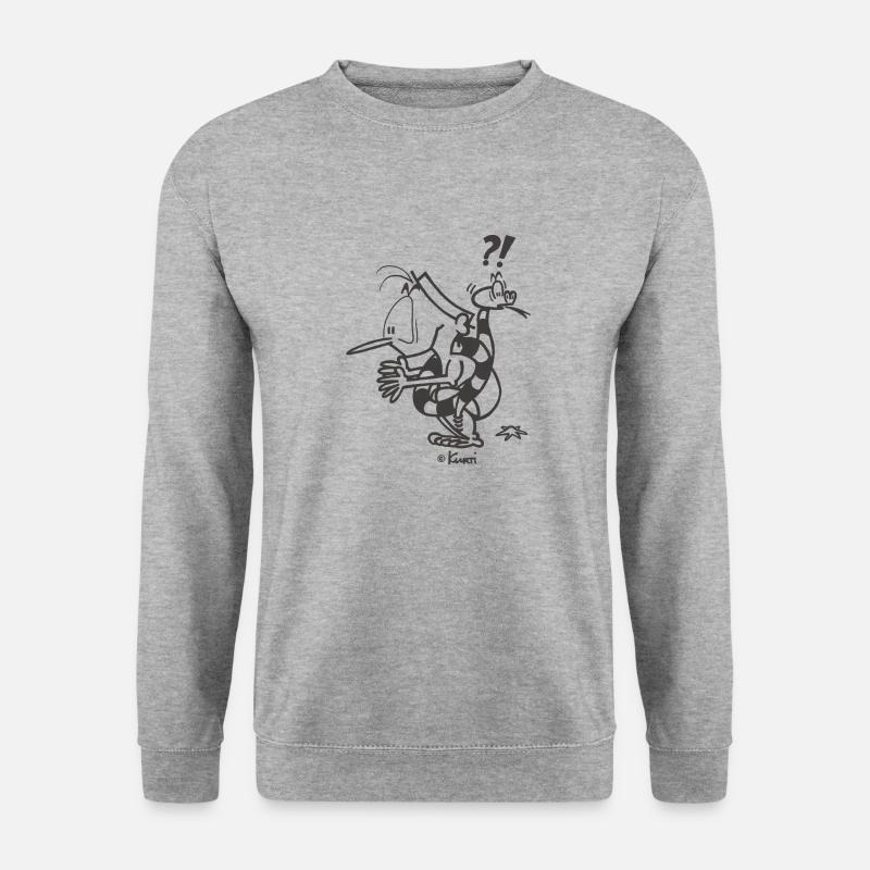Kurti Schlange - Unisex Pullover - Weißgrau meliert