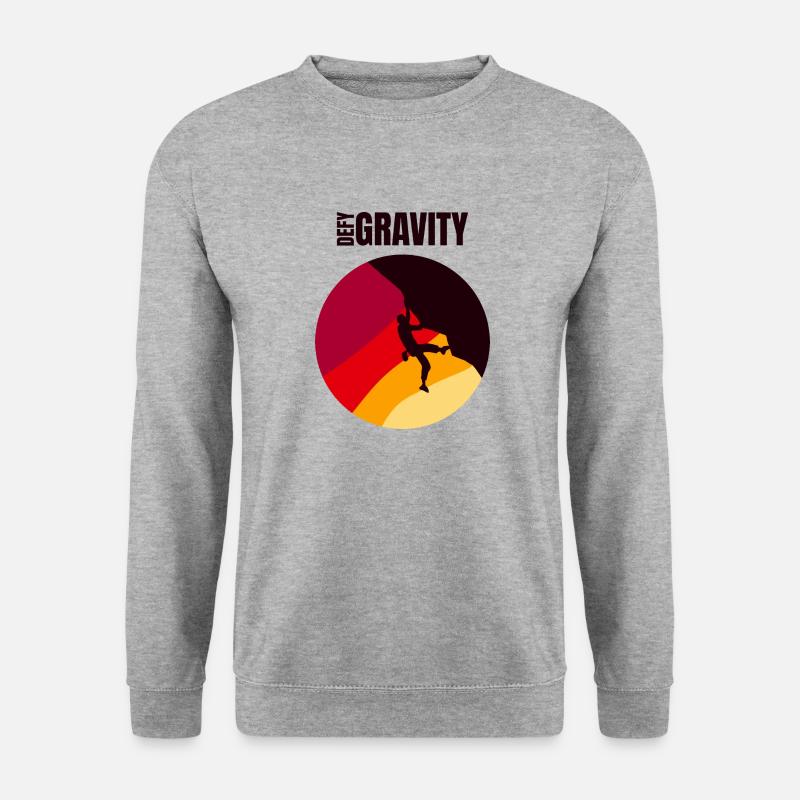 Defy Gravity - Climber Gift - Unisex Sweatshirt - salt & pepper