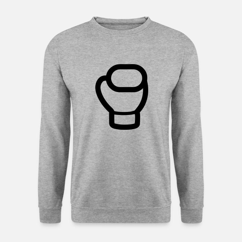 Boxhandschuh - Unisex Pullover - Weißgrau meliert