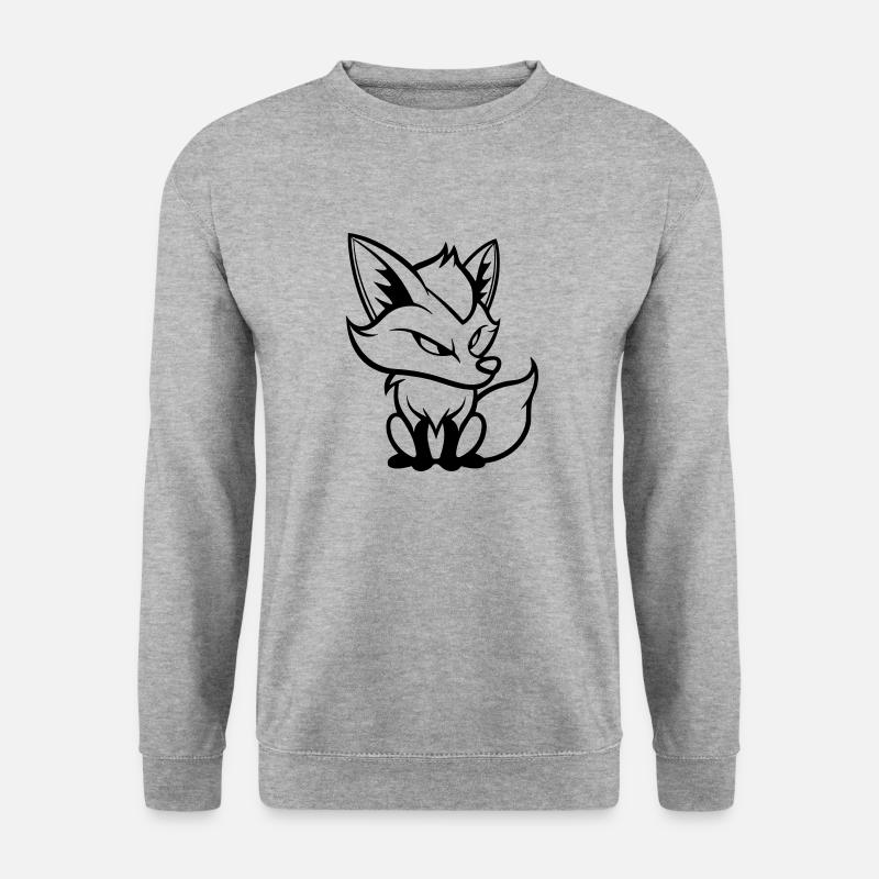fuchs comic - Unisex Pullover - Weißgrau meliert