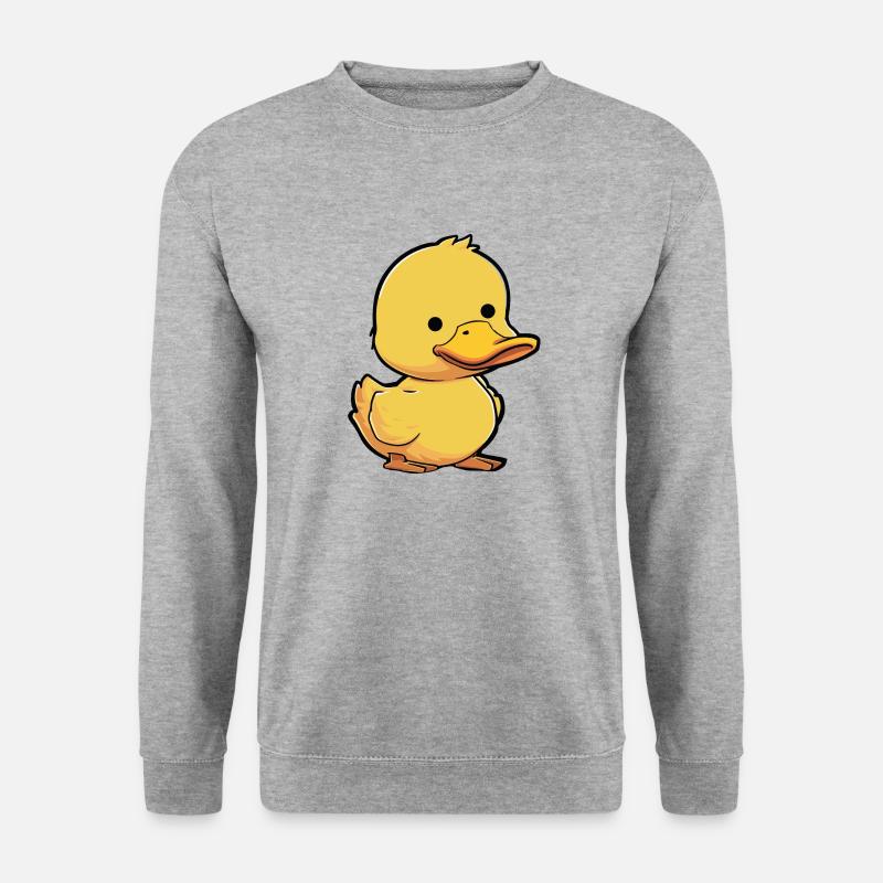 ente comic duck - Unisex Pullover - Weißgrau meliert