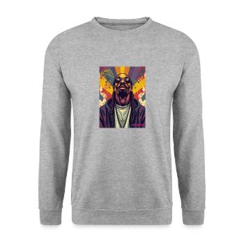PERSONAGE HIP HOP - Sweat-shirt Unisexe - gris chiné - Devant - Alina (178cm) & Michal (187cm)