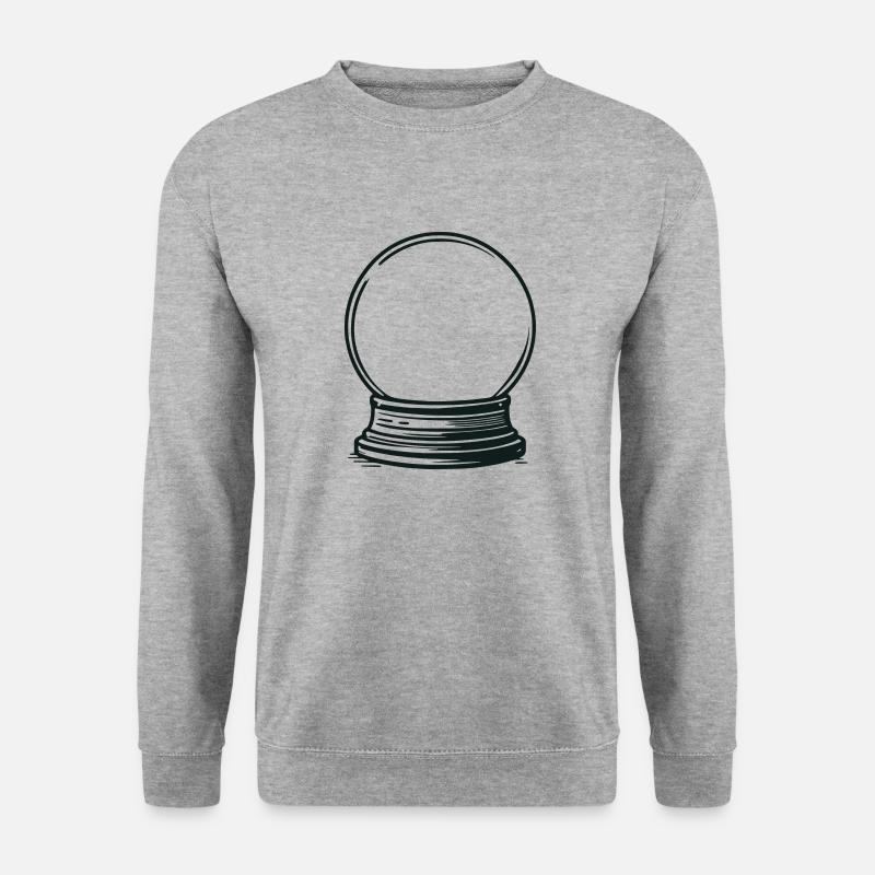 Schneekugel leer - Unisex Pullover - Weißgrau meliert