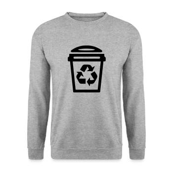 poubelle - Sweat-shirt Unisexe - gris chiné - Devant - Alina (178cm) & Michal (187cm)