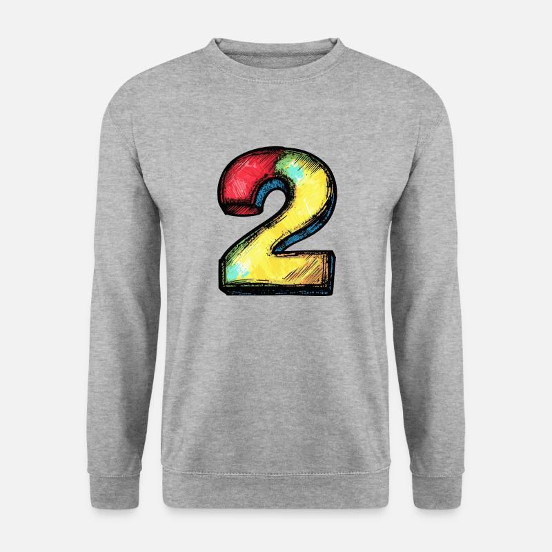 2 Number symbol - Unisex Sweatshirt - salt & pepper