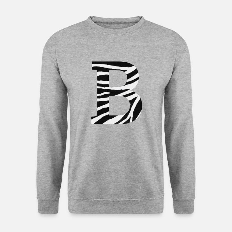 Letter b zebra - Unisex Sweatshirt - salt & pepper