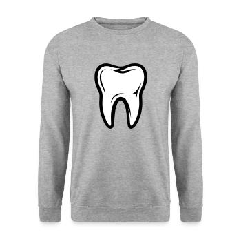 Tooth Symbol - Unisex Sweatshirt - salt & pepper - Front - Alina (178cm) & Michal (187cm)