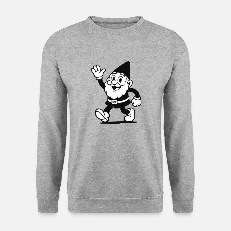 gartenzwerg - Unisex Pullover - Weißgrau meliert