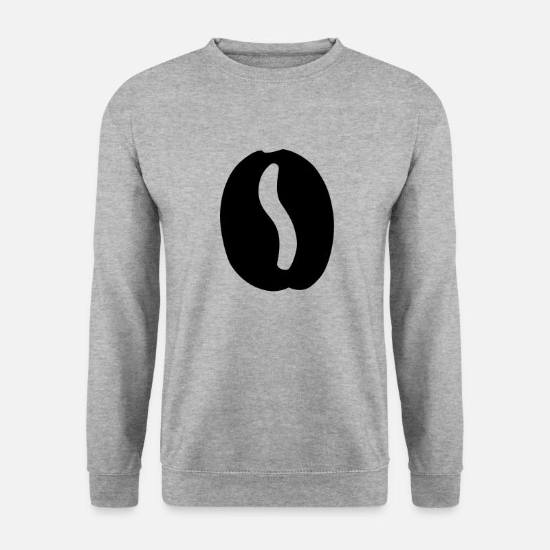 Kaffeebohne - Unisex Pullover - Weißgrau meliert