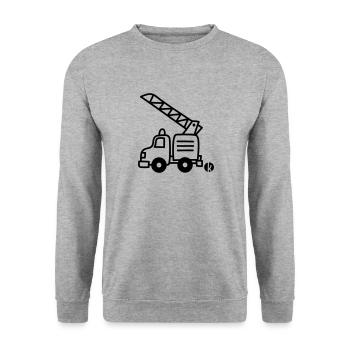 Pompiers auto-pompe - Sweat-shirt Unisexe - gris chiné - Devant - Alina (178cm) & Michal (187cm)