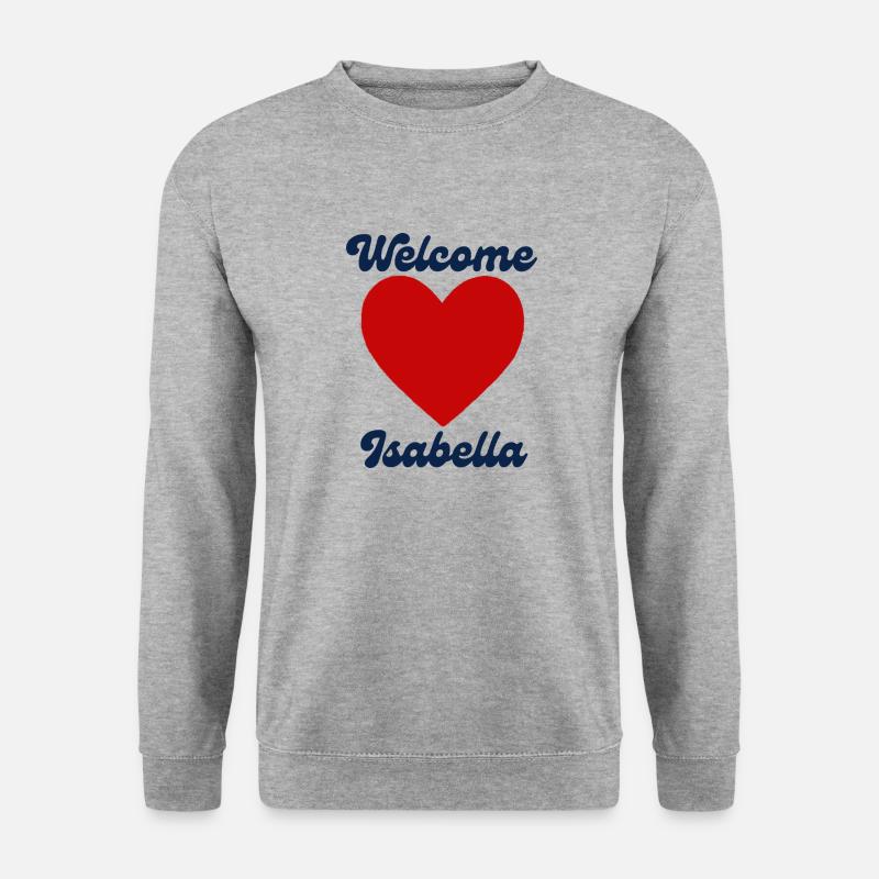 Isabella welcome - Unisex Pullover - Weißgrau meliert