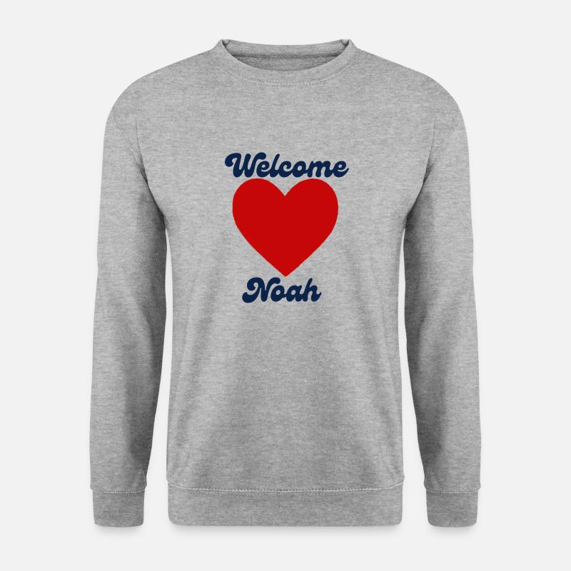 Noahwillkommen - Unisex Pullover - Weißgrau meliert