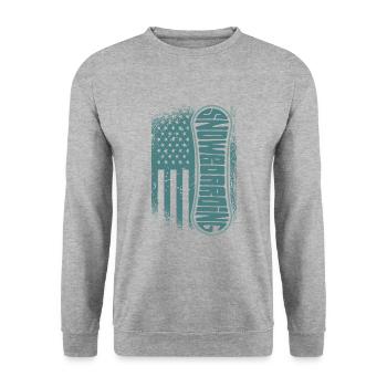 Snowboarding Snowboard Holiday Snowboard Snowboarder - Unisex Sweatshirt - salt & pepper - Front - Alina (178cm) & Michal (187cm)