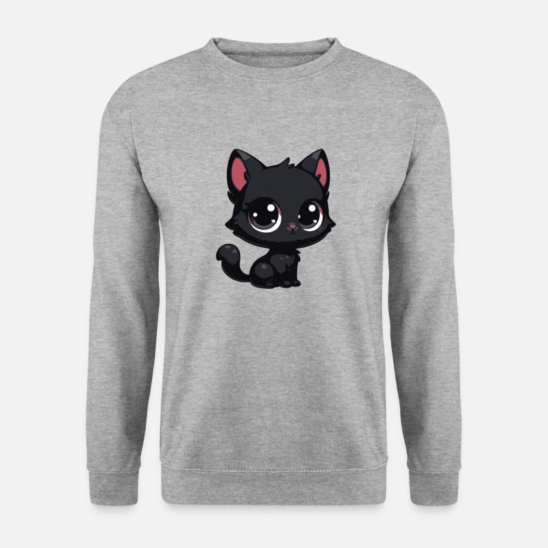 Baby-Katze - Unisex Pullover - Weißgrau meliert