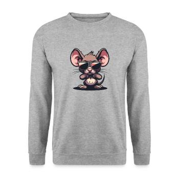 Animal souris - Sweat-shirt Unisexe - gris chiné - Devant - Alina (178cm) & Michal (187cm)