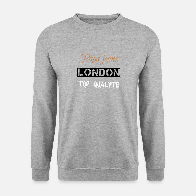 T-Shirt schwarz noir rouge grau - Unisex Pullover - Weißgrau meliert