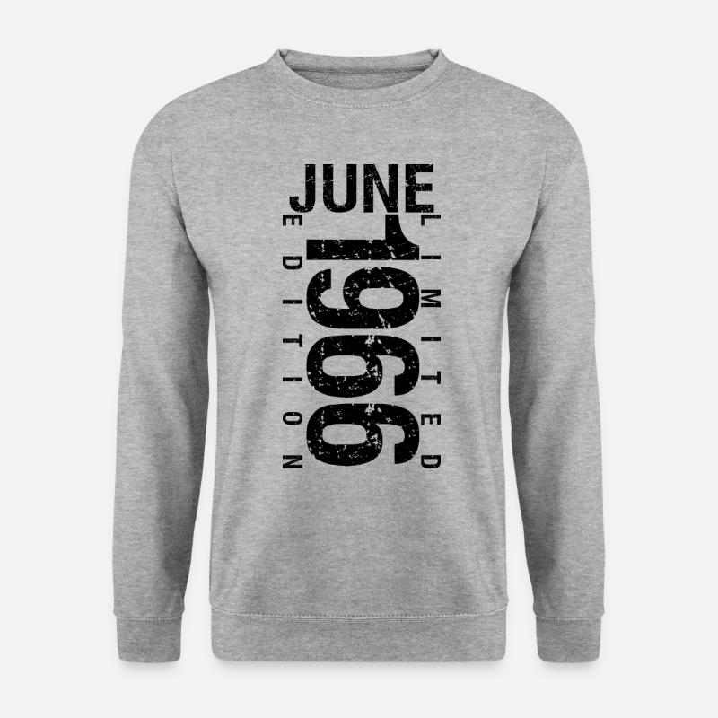Geburtstag Juni 1966 Juni geboren im Juni 1966 - Unisex Pullover - Weißgrau meliert