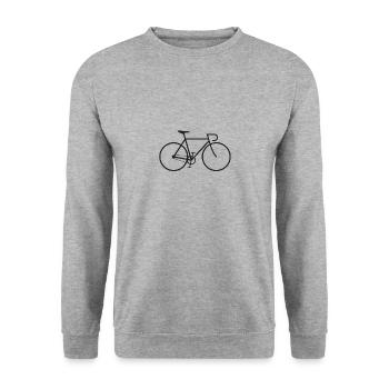 Vélo Fixie noir - Sweat-shirt Unisexe - gris chiné - Devant - Alina (178cm) & Michal (187cm)