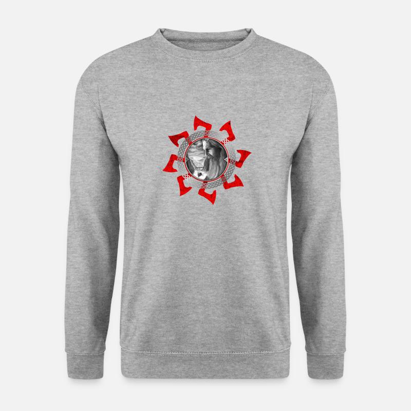 Wikinger - Unisex Pullover - Weißgrau meliert