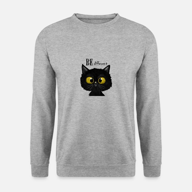 Blackcat - Unisex Pullover - Weißgrau meliert