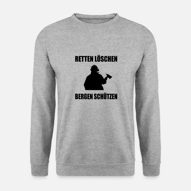 Feuerwehr - Unisex Pullover - Weißgrau meliert