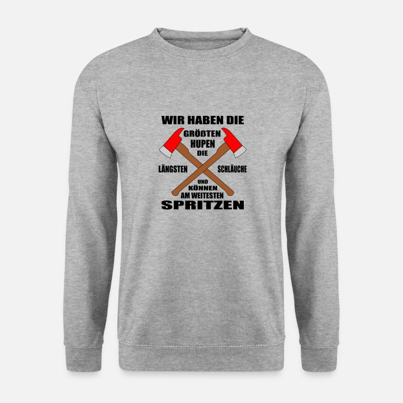 Feuerwehr - Unisex Pullover - Weißgrau meliert