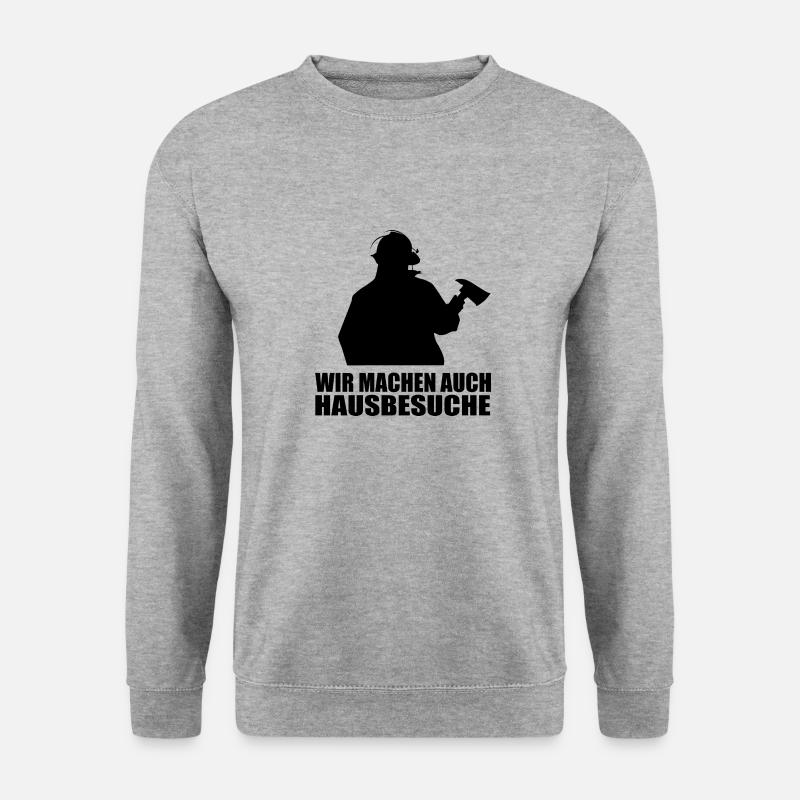 Feuerwehr - Unisex Pullover - Weißgrau meliert