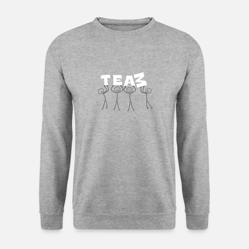 Team - Unisex Pullover - Weißgrau meliert