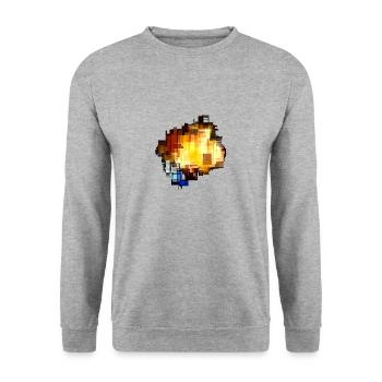Block - Unisex Sweatshirt - salt & pepper - Front - Alina (178cm) & Michal (187cm)