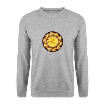 Mandala - Unisex Sweatshirt - salt & pepper - Front - Alina (178cm) & Michal (187cm)