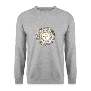 Mandala - Unisex Sweatshirt - salt & pepper - Front - Alina (178cm) & Michal (187cm)