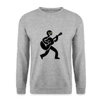 Musicien Guitariste - Sweat-shirt Unisexe - gris chiné - Devant - Alina (178cm) & Michal (187cm)