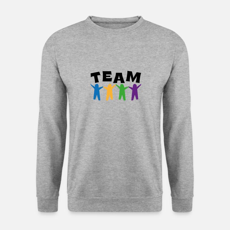Team - Unisex Pullover - Weißgrau meliert
