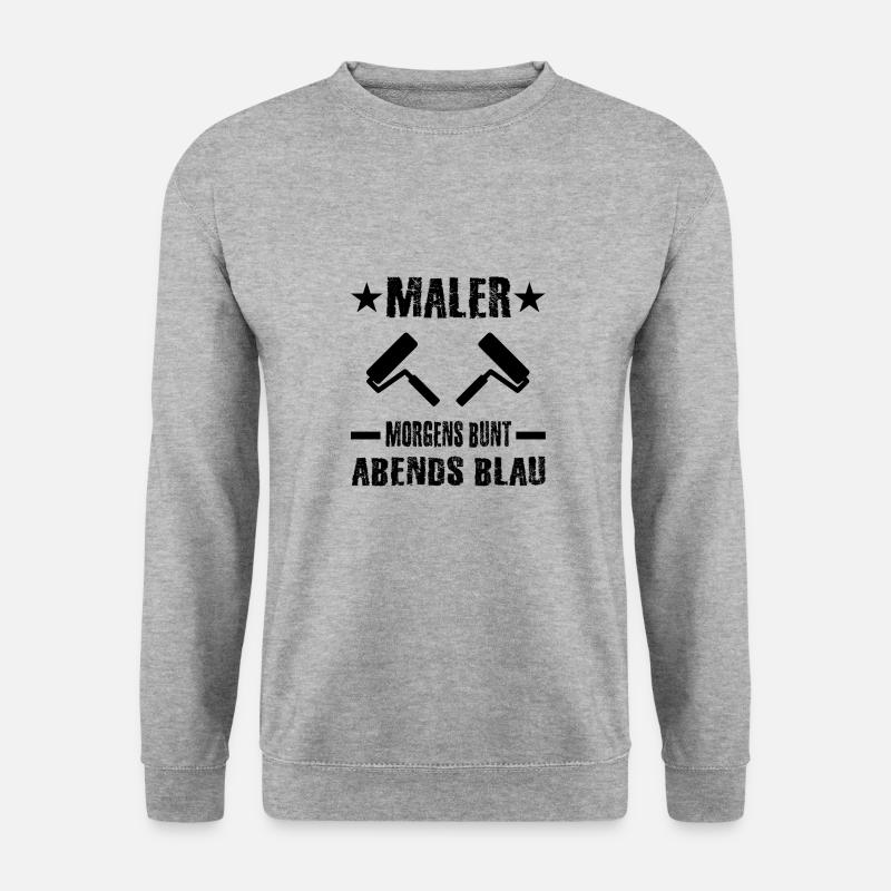 Maler - Unisex Pullover - Weißgrau meliert