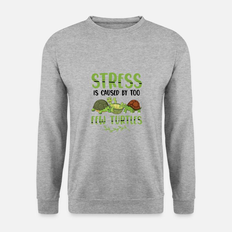 Schildkröten - Unisex Pullover - Weißgrau meliert