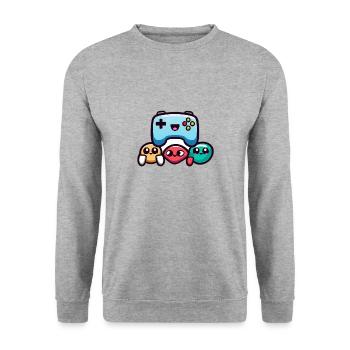 Game Controller - Unisex Pullover - Weißgrau meliert - Vorne - Alina (178cm) & Michal (187cm)