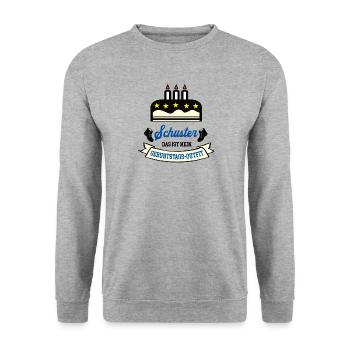 Geburtstag Schuster Schusterei Schuhmacher Geb - Unisex Pullover - Weißgrau meliert - Vorne - Alina (178cm) & Michal (187cm)