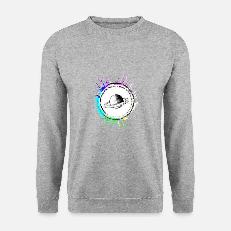 Saturn Icon symbol - Unisex Sweatshirt - salt & pepper