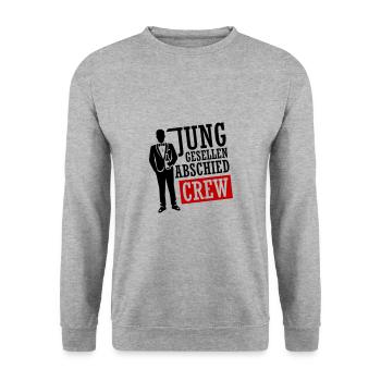 Équipe de l’enterrement de vie de garçon - Sweat-shirt Unisexe - gris chiné - Devant - Alina (178cm) & Michal (187cm)