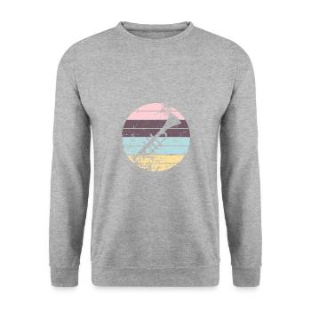 Trompette - Sweat-shirt Unisexe - gris chiné - Devant - Alina (178cm) & Michal (187cm)