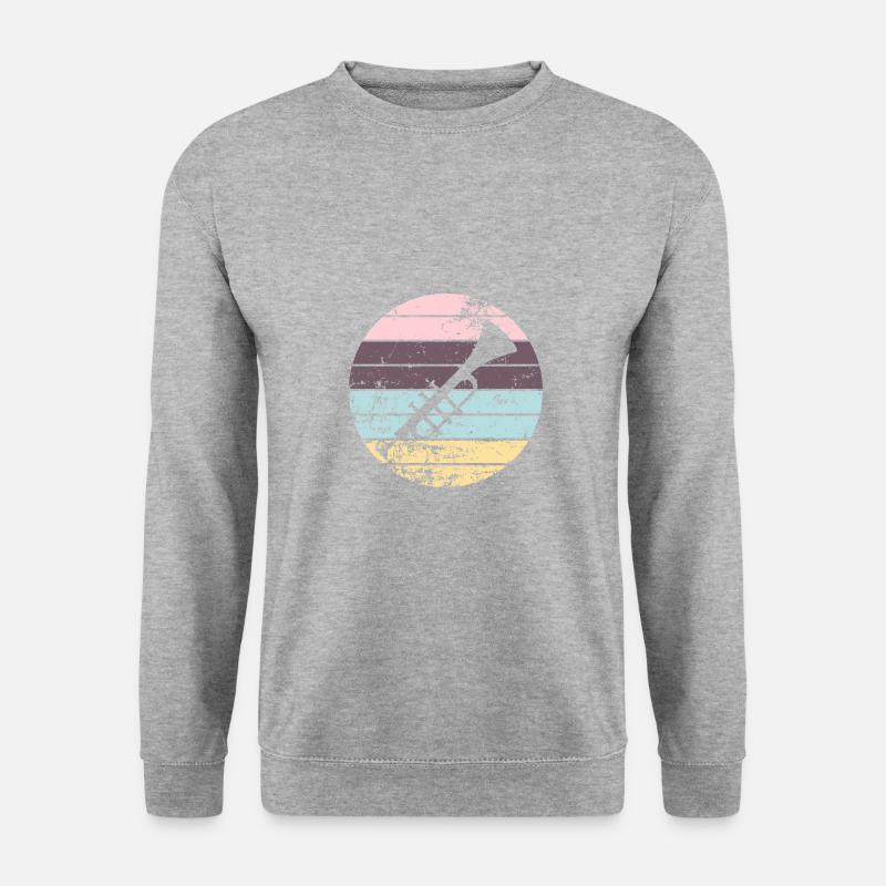 Trompete - Unisex Pullover - Weißgrau meliert