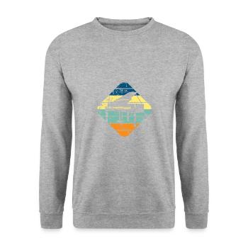 Piano - Sweat-shirt Unisexe - gris chiné - Devant - Alina (178cm) & Michal (187cm)