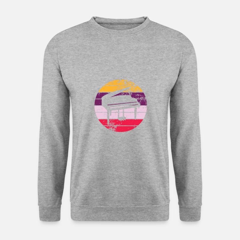 Piano - Unisex Pullover - Weißgrau meliert