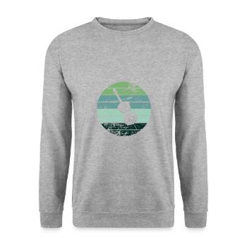 Violoncelle - Sweat-shirt Unisexe - gris chiné - Devant - Alina (178cm) & Michal (187cm)
