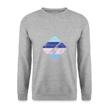 Trompette - Sweat-shirt Unisexe - gris chiné - Devant - Alina (178cm) & Michal (187cm)