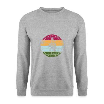 Rose - Unisex Pullover - Weißgrau meliert - Vorne - Alina (178cm) & Michal (187cm)